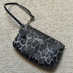 Coach Leopard Wristlet